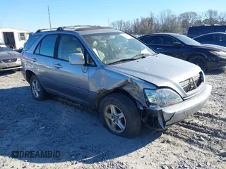 2001 Lexus RX 300 with VIN JTJGF10U210109001, listed as a IAAI auction lot 41686303 with 167,214 mi miles. Bid and sale history available at carsss.com. Image 1.