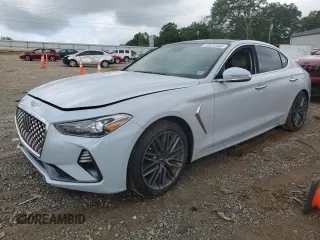2019 Genesis G70 Advanced with VIN KMTG34LA3KU040152, listed as a Copart auction lot 60620385 with 72,961 mi miles and Salvage title. Bid and sale history available at DreamBid. Image 1.