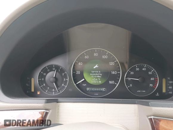 2005 Mercedes-Benz E 320 with VIN WDBUH65J45A624043, listed as a IAAI auction lot 41808006 with 190,444 mi miles and . Bid and sale history available at DreamBid. Image 7.