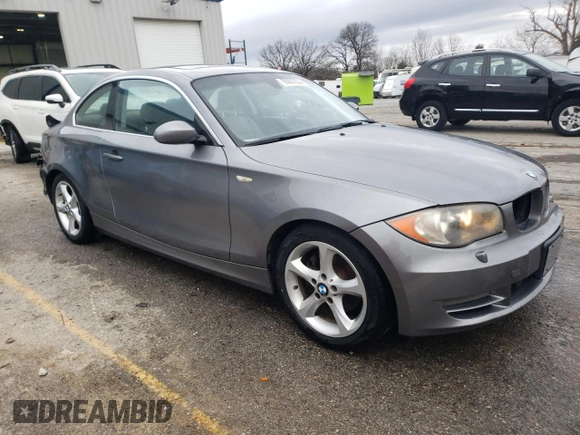 2009 BMW 1 Series 128i with VIN WBAUP93589VF48224, listed as a Copart auction lot 85687834 with 106,636 mi miles and Salvage title. Bid and sale history available at DreamBid. Image 4.
