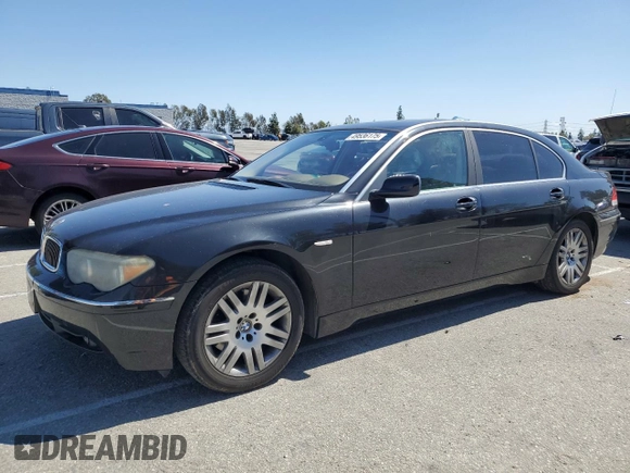 2002 BMW 7 Series 745Li with VIN WBAGN63472DR00064, listed as a Copart auction lot 49536175 with 97,737 mi miles and Clean Title. Bid and sale history available at carsss.com. Image 1.