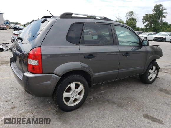 2008 Hyundai Tucson GLS with VIN KM8JM12B88U733619, listed as a Copart auction lot 68029124 with 0 mi miles and Salvage Title. Bid and sale history available at carsss.com. Image 3.