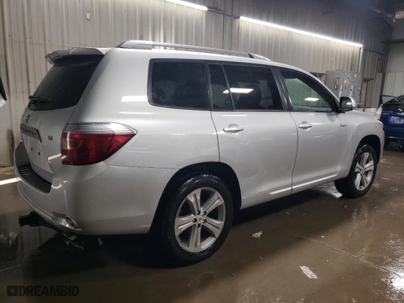 2008 Toyota Highlander Sport with VIN JTEDS43AX82036460, listed as a Copart auction lot 83095794 with 173,372 mi miles and Salvage Title. Bid and sale history available at carsss.com. Image 3.