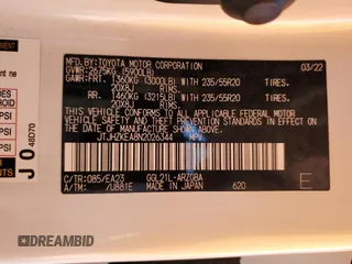 2022 Lexus RX 350L z VIN JTJHZKEA8N2026344, wystawiony jako Copart lot #65069725 z przebiegiem 43 047 mil mil oraz Szkoda całkowita • Salvage title. Historia ofert i sprzedaży dostępna na DreamBid. Obrazek 13.