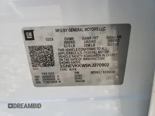 2019 Chevrolet Traverse Premier with VIN 1GNEVKKW5KJ270902, listed as a Copart auction lot 74296313 with 73,660 mi miles. Bid and sale history available at carsss.com. Image 14.