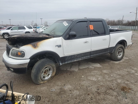 2002 Ford F-150 XLT with VIN 1FTRW08LX2KC11914, listed as a Copart auction lot 48461265 with 0 mi miles and Salvage Title. Bid and sale history available at carsss.com. Image 1.
