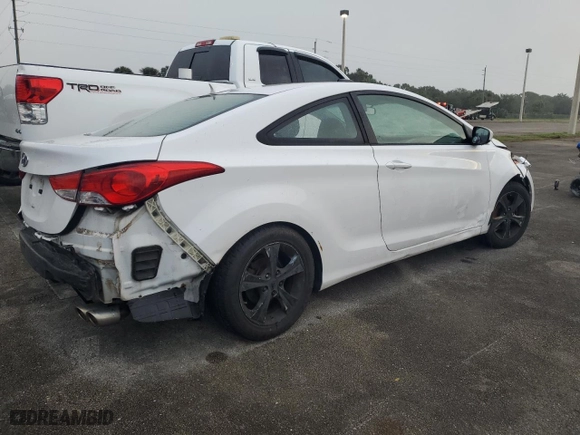 2013 Hyundai Elantra Coupe GS PZEV with VIN KMHDH6AE7DU010722, listed as a Copart auction lot 74783224 with 0 mi miles and Salvage Title. Bid and sale history available at carsss.com. Image 3.