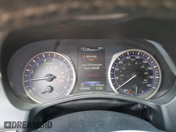 2017 Infiniti Q50 Premium with VIN JN1EV7AR0HM835617, listed as a Copart auction lot 54957965 with 161,182 mi miles and Clean Title. Bid and sale history available at DreamBid. Image 9.