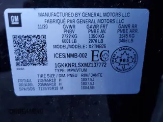 2021 GMC Acadia SLE with VIN 1GKKNRLSXMZ137772, listed as a Copart auction lot 85474484 with 44,932 mi miles and Salvage Title. Bid and sale history available at carsss.com. Image 13.