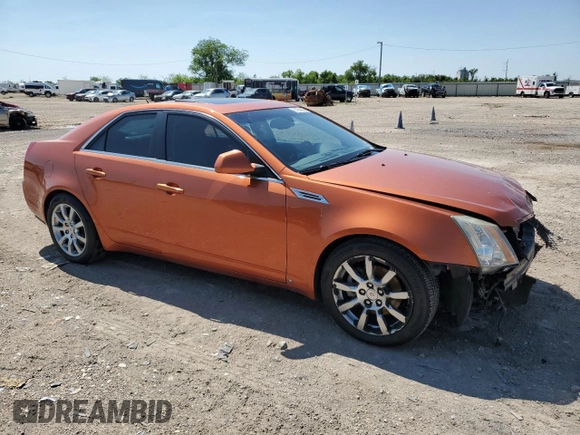 2008 Cadillac CTS RWD w/1SB with VIN 1G6DV57V680187437, listed as a Copart auction lot 51904345 with 129,211 mi miles and Salvage Title. Bid and sale history available at carsss.com. Image 4.