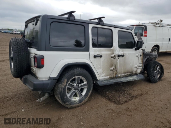 2018 Jeep Wrangler Unlimited Sahara с VIN 1C4HJXEN5JW211304, выставлен на аукционе Copart как лот 56694995 с пробегом Не указан миль и Чистый • Clean title. История ставок и продаж доступна на DreamBid. Изображение 3.