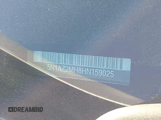 2017 Nissan Murano S z VIN 5N1AZ2MH8HN159025, wystawiony jako IAAI lot #41884376 z przebiegiem 124 500 mil mil oraz . Historia ofert i sprzedaży dostępna na DreamBid. Obrazek 9.