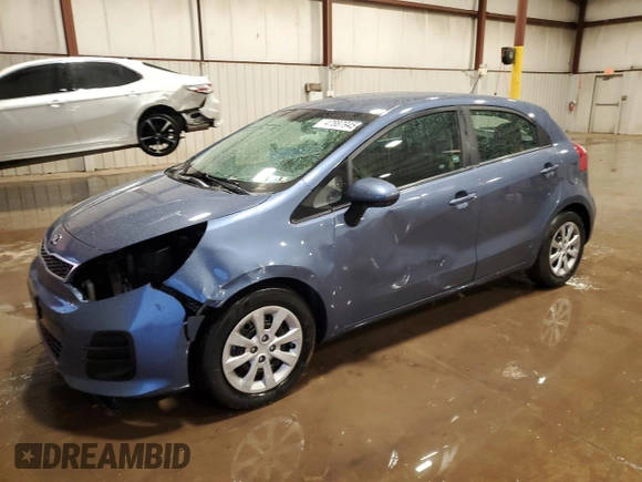 2016 Kia Rio LX with VIN KNADM5A30G6639575, listed as a Copart auction lot 47887945 with 162,110 mi miles and Salvage Title. Bid and sale history available at carsss.com. Image 1.