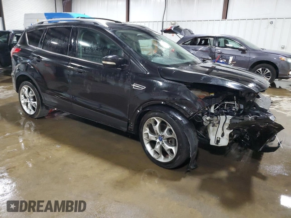 2013 Ford Escape Titanium with VIN 1FMCU9J93DUC84611, listed as a Copart auction lot 59046515 with 126,386 mi miles and Salvage title. Bid and sale history available at DreamBid. Image 4.