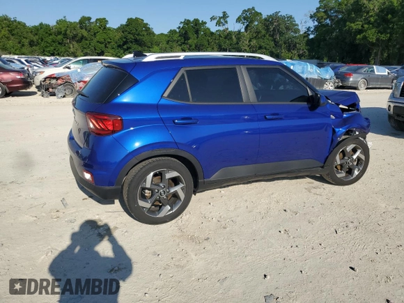 2022 Hyundai Venue Limited with VIN KMHRC8A31NU192840, listed as a Copart auction lot 52451335 with 28,914 mi miles and Salvage Title. Bid and sale history available at DreamBid. Image 3.