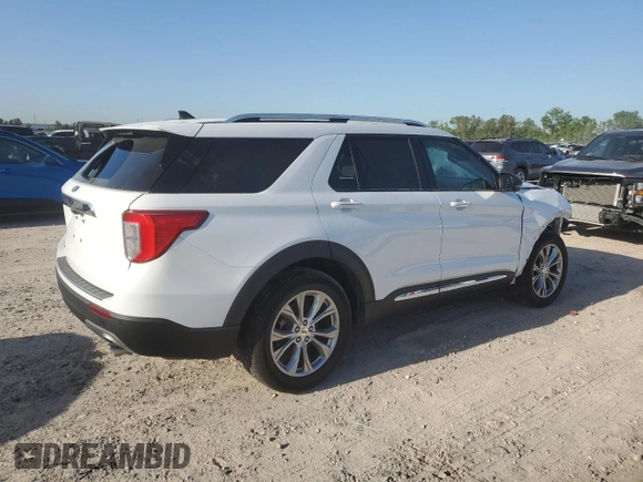 2022 Ford Explorer Limited with VIN 1FMSK7FH3NGA64018, listed as a Copart auction lot 51852355 with 54,665 mi miles and Salvage Title. Bid and sale history available at carsss.com. Image 3.