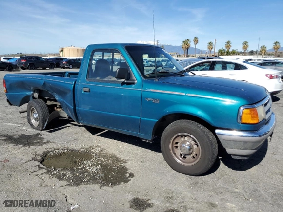 1996 Ford Ranger XL with VIN 1FTCR10U1TUA28561, listed as a Copart auction lot 44989845 with 142,485 mi miles and Salvage Title. Bid and sale history available at carsss.com. Image 4.