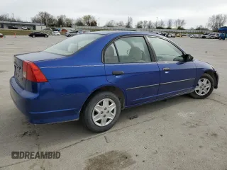 2004 Honda Civic VP with VIN 1HGES16324L015905, listed as a Copart auction lot 50204805 with 267,049 mi miles and Salvage Title. Bid and sale history available at carsss.com. Image 3.