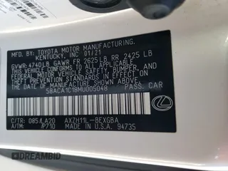 2021 Lexus ES with VIN 58ACA1C18MU005048, listed as a Copart auction lot 77856364 with 19,150 mi miles and Salvage Title. Bid and sale history available at carsss.com. Image 13.