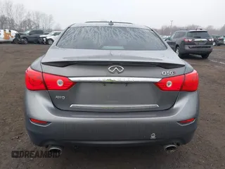 2016 Infiniti Q50 3.0t Red Sport 400 with VIN JN1FV7AR3GM451964, listed as a IAAI auction lot 41715544 with 164,139 mi miles. Bid and sale history available at carsss.com. Image 15.