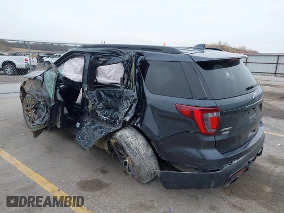 2017 Ford Explorer Sport with VIN 1FM5K8GT2HGA46765, listed as a IAAI auction lot 41958437 with 116,531 mi miles and . Bid and sale history available at carsss.com. Image 3.