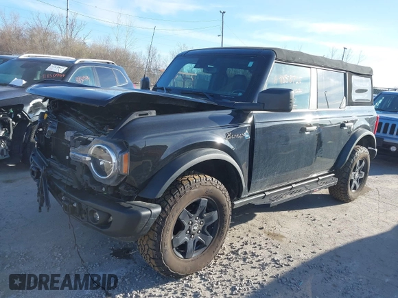 2022 Ford Bronco with VIN 1FMDE5BH9NLB25616, listed as a IAAI auction lot 41858725 with 34,162 mi miles. Bid and sale history available at carsss.com. Image 17.
