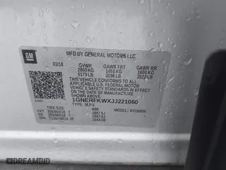 2018 Chevrolet Traverse LS with VIN 1GNERFKWXJJ221060, listed as a IAAI auction lot 41535594 with 138,231 mi miles. Bid and sale history available at carsss.com. Image 9.