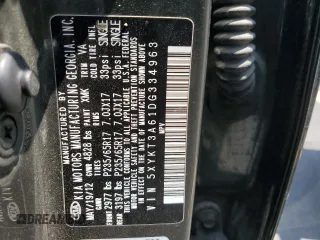 2013 Kia Sorento LX with VIN 5XYKT3A61DG334963, listed as a Copart auction lot 60152345 with 176,500 mi miles and Salvage title. Bid and sale history available at DreamBid. Image 13.