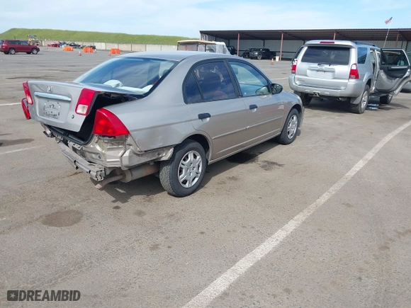 2001 Honda Civic LX with VIN 2HGES16511H554168, listed as a IAAI auction lot 42009621 with 163,801 mi miles. Bid and sale history available at carsss.com. Image 4.