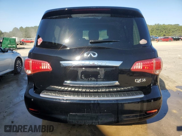 2012 Infiniti QX56 8-passenger with VIN JN8AZ2NC7C9316699, listed as a Copart auction lot 74810114 with 188,879 mi miles and Salvage Title. Bid and sale history available at carsss.com. Image 6.
