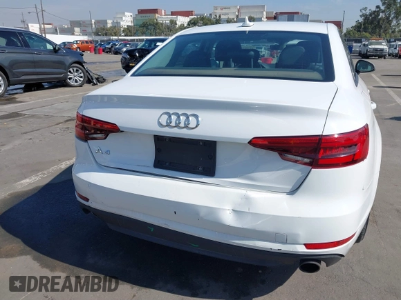 2017 Audi A4 Premium with VIN WAUGNAF46HN021107, listed as a IAAI auction lot 41593316 with 103,205 mi miles. Bid and sale history available at carsss.com. Image 16.