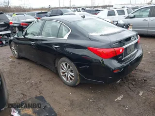 2017 Infiniti Q50 2.0t Premium with VIN JN1CV7AR0HM681837, listed as a IAAI auction lot 41724953 with 55,178 mi miles. Bid and sale history available at carsss.com. Image 3.
