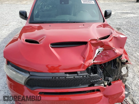 2019 Dodge Durango GT Plus with VIN 1C4RDJDG2KC633772, listed as a Copart auction lot 56954625 with 76,799 mi miles and Salvage title. Bid and sale history available at DreamBid. Image 12.