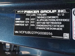 2023 Fisker Ocean Ultra z VIN VCF1UBU27PG008596, wystawiony jako IAAI lot #41400594 z przebiegiem 12 972 mil mil oraz . Historia ofert i sprzedaży dostępna na DreamBid. Obrazek 9.