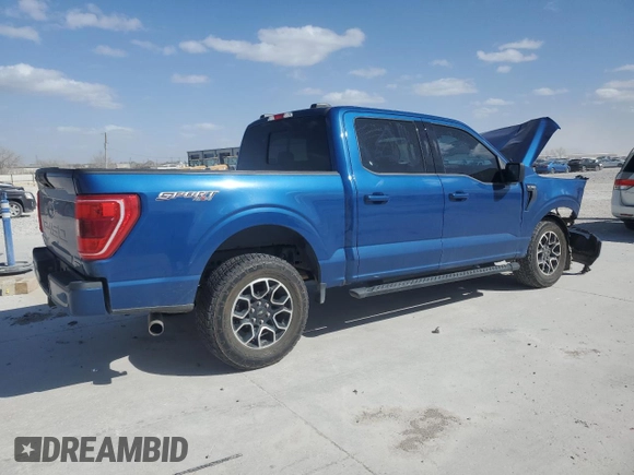 2022 Ford F-150 XL with VIN 1FTEW1EP2NKD74606, listed as a Copart auction lot 49573965 with 63,117 mi miles and Salvage Title. Bid and sale history available at carsss.com. Image 3.