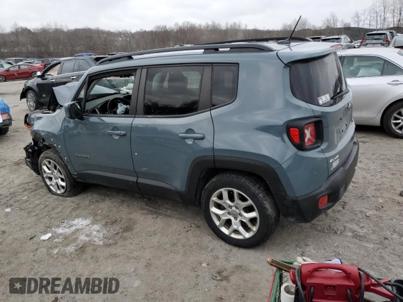 2017 Jeep Renegade Latitude z VIN ZACCJBBB2HPF77395, wystawiony jako Copart lot #46134285 z przebiegiem 104 757 mil mil oraz Szkoda całkowita • Salvage title. Historia ofert i sprzedaży dostępna na DreamBid. Obrazek 2.