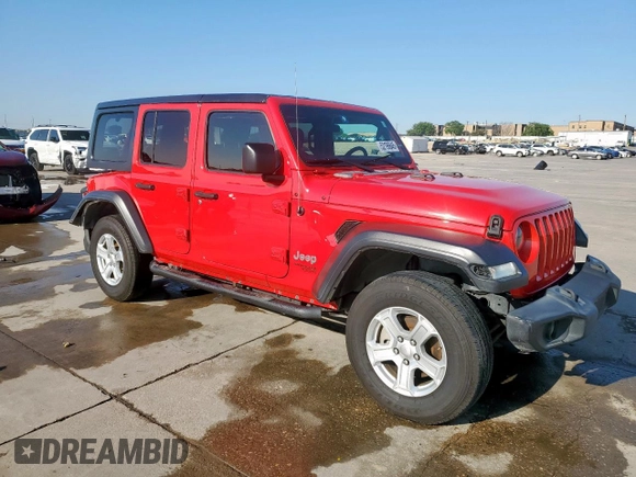 2020 Jeep Wrangler Unlimited Black and Tan with VIN 1C4HJXDG1LW189503, listed as a Copart auction lot 52196645 with 135,305 mi miles and Salvage title. Bid and sale history available at DreamBid. Image 4.