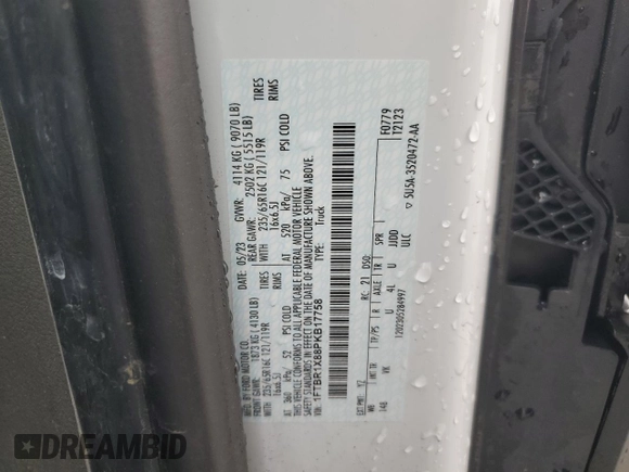 2023 Ford Transit Cargo z VIN 1FTBR1X88PKB17758, wystawiony jako Copart lot #48182245 z przebiegiem 25 760 mil mil oraz Czysty tytuł • Clean title. Historia ofert i sprzedaży dostępna na DreamBid. Obrazek 13.