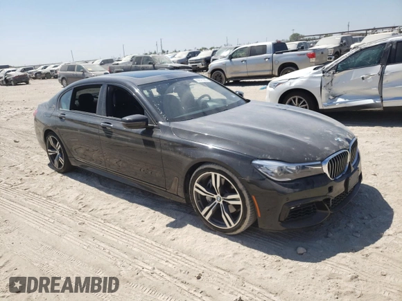 2017 BMW 7 Series 740i with VIN WBA7E2C53HG739785, listed as a Copart auction lot 62571063 with 0 mi miles. Bid and sale history available at carsss.com. Image 4.