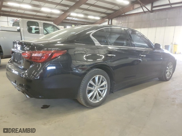 2021 Infiniti Q50 3.0t PURE with VIN JN1EV7AR4MM752427, listed as a Copart auction lot 48181255 with 46,689 mi miles and Salvage Title. Bid and sale history available at carsss.com. Image 3.