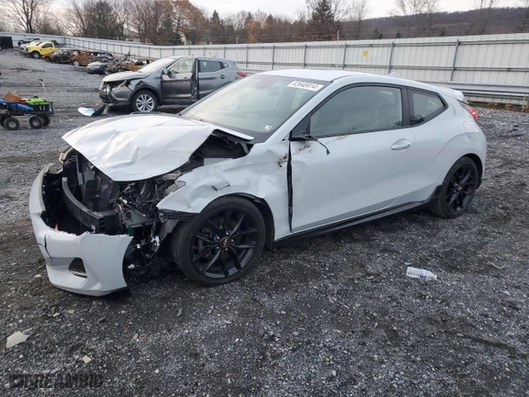 2020 Hyundai Veloster Turbo with VIN KMHTH6AB4LU026943, listed as a Copart auction lot 82648914 with 95,151 mi miles and Salvage Title. Bid and sale history available at carsss.com. Image 1.