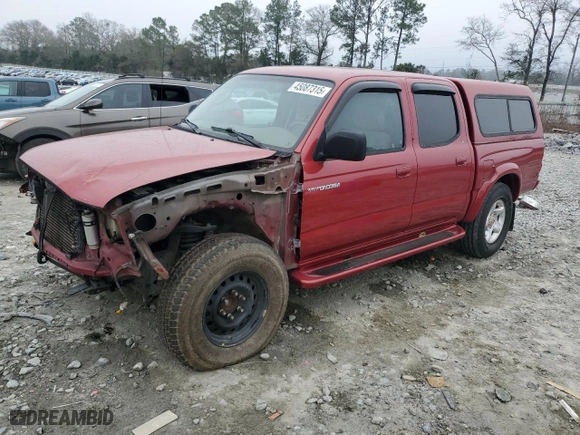 2001 Toyota Tacoma PreRunner with VIN 5TEGN92N81Z856645, listed as a Copart auction lot 45087315 with 146,090 mi miles and Salvage Title. Bid and sale history available at carsss.com. Image 1.