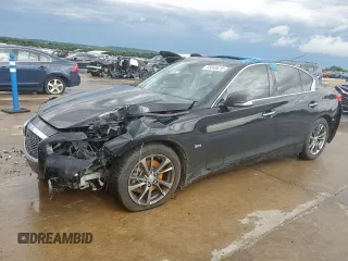 2017 Infiniti Q50 Signature Edition with VIN JN1EV7AP5HM739206, listed as a Copart auction lot 55648615 with 86,832 mi miles and Salvage title. Bid and sale history available at DreamBid. Image 1.
