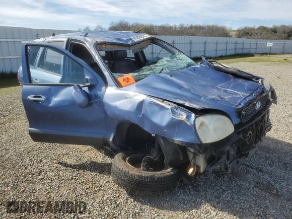 2002 Hyundai Santa Fe GLS with VIN KM8SC13D62U304459, listed as a Copart auction lot 46334035 with 0 mi miles and Salvage Title. Bid and sale history available at carsss.com. Image 4.