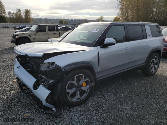 2023 Rivian R1S Adventure with VIN 7PDSGABAXPN019516, listed as a Copart auction lot 73248104 with 11,525 mi miles and Salvage Title. Bid and sale history available at carsss.com. Image 1.