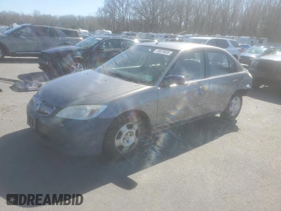 2005 Honda Civic with VIN JHMES96695S004767, listed as a Copart auction lot 49029805 with 130,882 mi miles and Salvage Title. Bid and sale history available at DreamBid. Image 1.