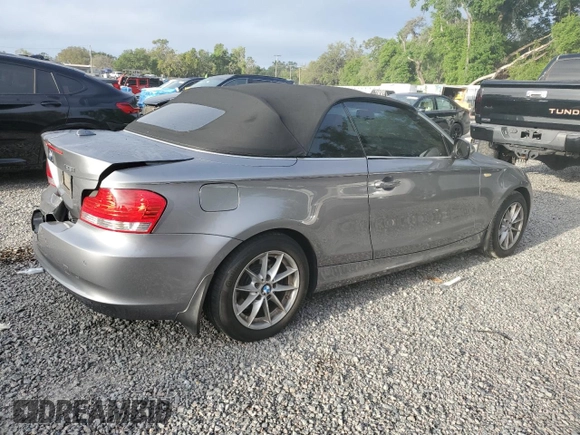 2011 BMW 1 Series 128i with VIN WBAUN1C58BVH83221, listed as a Copart auction lot 51919215 with 0 mi miles and Salvage Title. Bid and sale history available at carsss.com. Image 3.