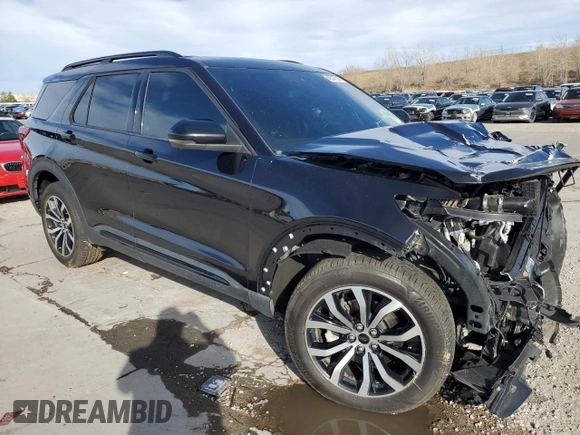 2020 Ford Explorer ST with VIN 1FM5K8GC9LGA46318, listed as a Copart auction lot 49550885 with 62,453 mi miles and Salvage Title. Bid and sale history available at carsss.com. Image 4.