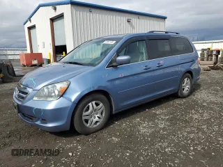 2007 Honda Odyssey EX-L z VIN 5FNRL386X7B042308, wystawiony jako Copart lot #57087155 z przebiegiem 110 561 mil mil oraz Szkoda całkowita • Salvage title. Historia ofert i sprzedaży dostępna na DreamBid. Obrazek 1.
