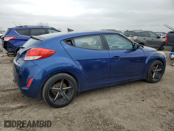 2017 Hyundai Veloster Value Edition with VIN KMHTC6ADXHU321696, listed as a Copart auction lot 45550025 with 188,063 mi miles and Salvage Title. Bid and sale history available at carsss.com. Image 3.